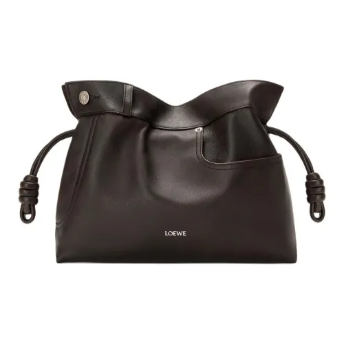 LOEWE Совместное издание Телячья кожа Клатч Средний Женские Винтажный коричневый