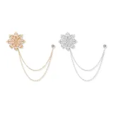 Брошь в виде восьмиконечной звезды, 1 пара (золото + серебро)