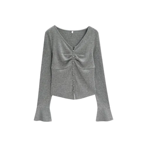 AIYIFU Темно-серый Женский Трикотаж