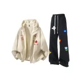 Хаки + Черный Спортивные Брюки