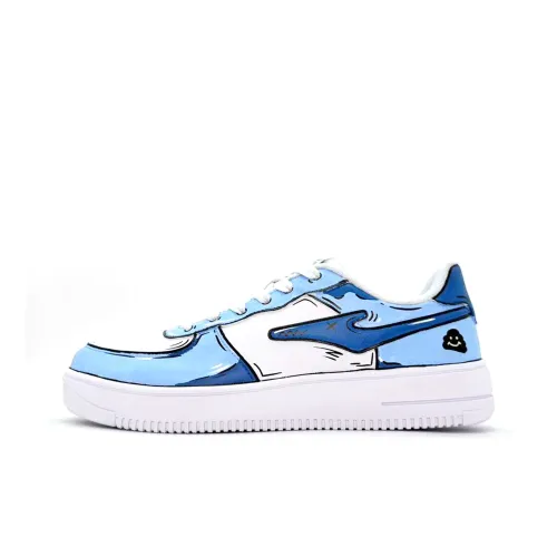 Erke Air Force One Детские OF The Погода Низкие Кроссовки для скейтбординга Унисекс Синий Новый