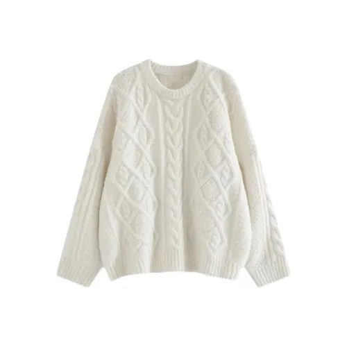 GUOZHEN Ecru Unisex Трикотаж