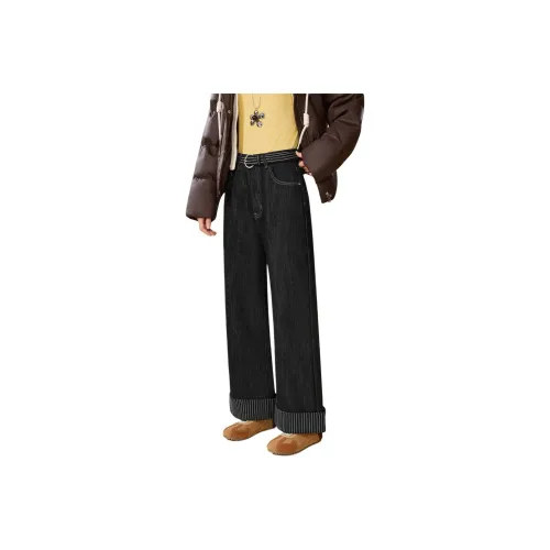 AIYIFU Джинсы черные женские