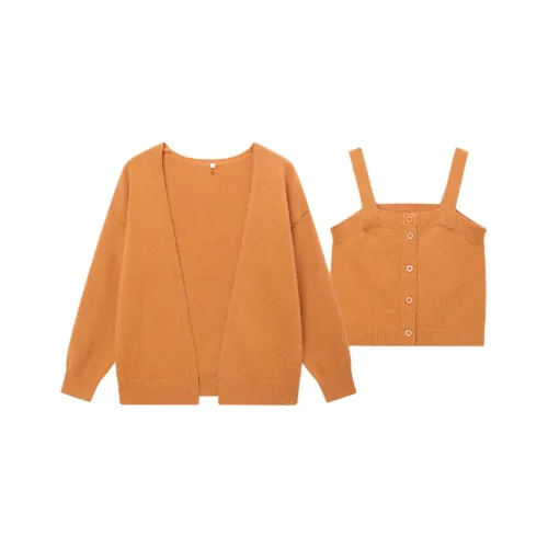 AIYIFU Оранжевый Желтый Женские Комплекты с Юбкой