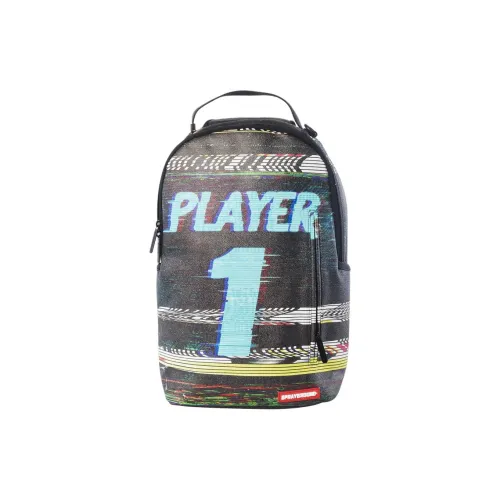 SPRAYGROUND Рюкзак из веганской кожи унисекс черный серый и синий