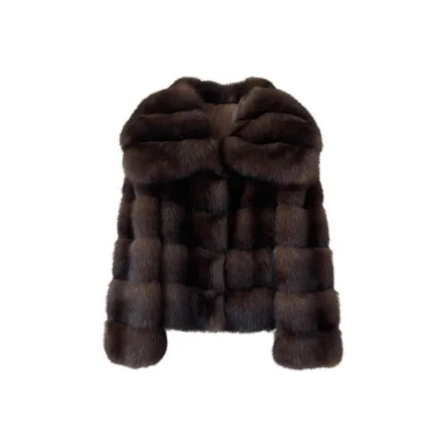 MH Каштановый Женские Меховые изделия