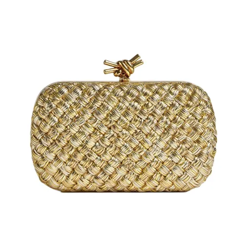 Bottega Veneta Knot Sheepskin Clutch Regular Women's Gold