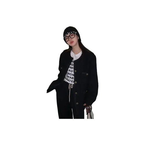 VINMUK Черное Женское Короткое Пальто