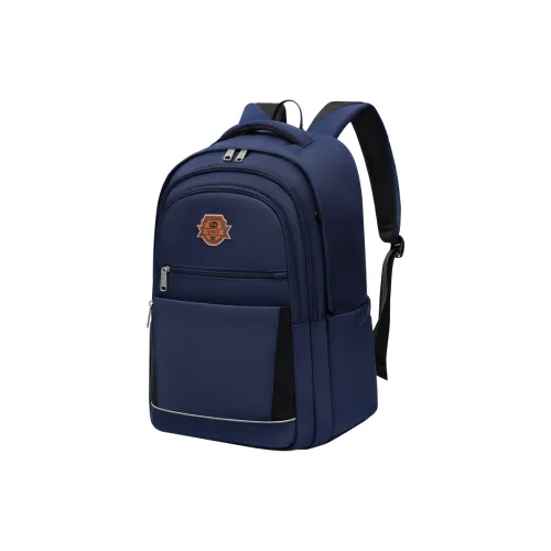 V.NINE Ткань Студенческая Сумка Большая Мужская Темно-синяя