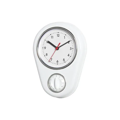 HENSE Кварцевый механизм Смола Стена Часы Унисекс Белый