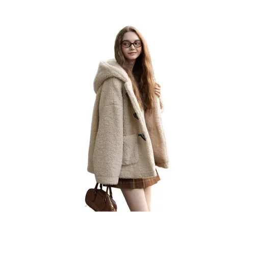 Tonlion Светлый Абрикос Женские Бархатные Куртки