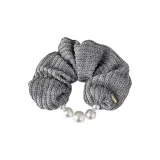 [Серый] Вязаная ткань Пряжа Жемчужная Резинка для волос