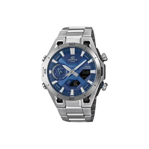 CASIO EDIFICE Солнечный кварцевый механизм нержавеющая сталь ремешок мужские часы синий циферблат