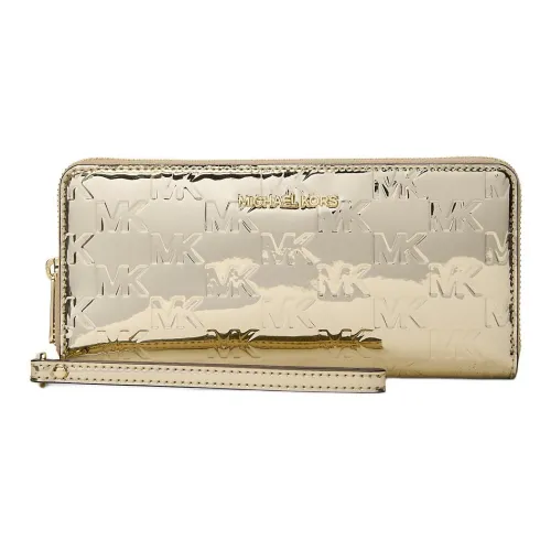 MICHAEL KORS Jet Set ПУ (полиуретан) Кошелек Большой Unisex Light Золотой