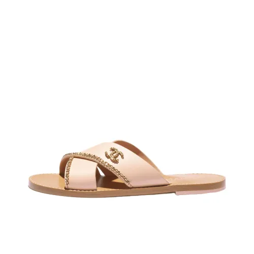 Chanel Шлепанцы Женские Бежевые