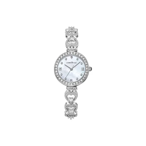 COMLORVEI Кварцевый механизм сплав ремешок женские часы многоцветный циферблат