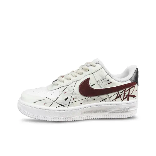 Nike Air Force 1 Red Shadow Устойчивые к истиранию Низкие Кроссовки для скейтбординга Мужские Бежевые