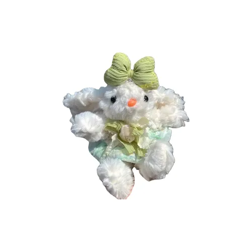 KUMAOYA Милый Цветочный Платье Подвесной Кролик Мягкая Игрушка Брелок Украшение Бант Костюм с Букетом