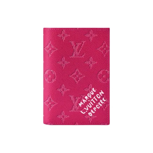 LOUIS VUITTON Monogram Heritage Coated Canvas Passport HOLDER Men's Pink