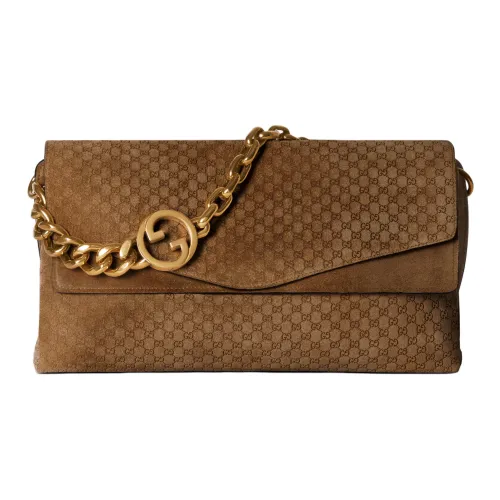 GUCCI Замша Сумка через плечо Большая Женская Коричневая