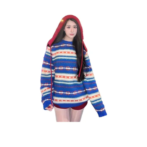 GUOZHEN Синий Женский Трикотаж