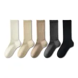 5 пар (Белый + Бежевый + Хаки + Темно-серый + Черный)