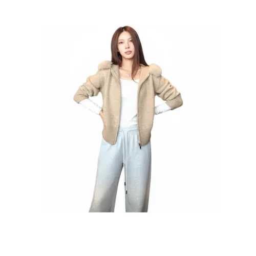 Langqing Хаки с бесплатным брендом наклеенный женский трикотаж