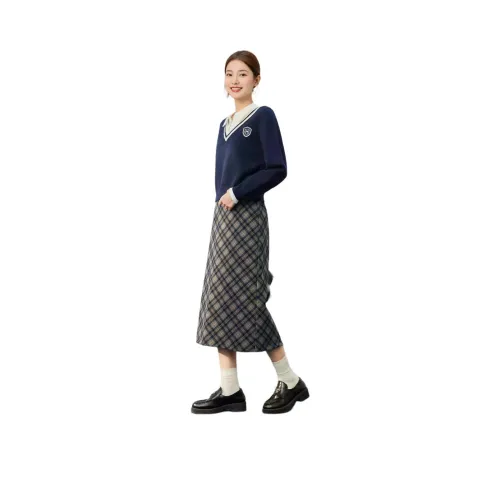 AIYIFU Темно-синий женский трикотаж