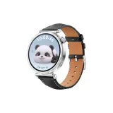 Классический ремень из телячьей кожи -- черный [серебристая пряжка]