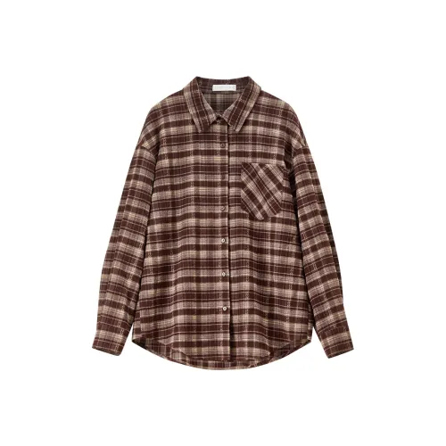 SENTUBILA Кофейная клетка Женские рубашки