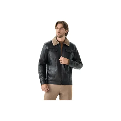 CHUAN QI BAO LUO Кожа Куртка Унисекс