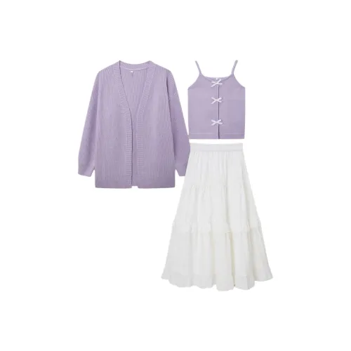 AIYIFU Фиолетовый Женские Комплекты с Юбкой