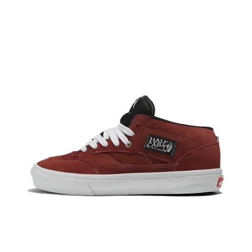 VANS Half Cab Устойчивые к истиранию MID Топ Скейтборд Кроссовки Унисекс Красный