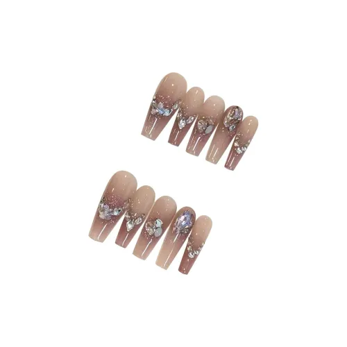 LIANJING [ICE CUBE] Ручной носимый патч для ногтей Осенний Flossing Ромб Кошачий глаз Премиум Свет Роскошь Ногти 30MM