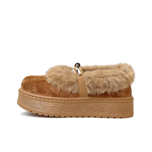 QINBU Утепленная обувь Термозащита Устойчивая к истиранию Против скольжения 6,5 см Зимние ботинки Женские