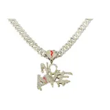 Сердце, рваные, хип-хоп, ожерелье (золото)