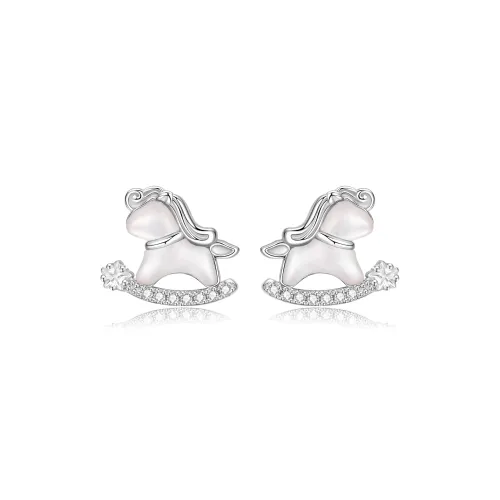 Lao Feng Xiang Серебро S925 Серьги-гвоздики Женские