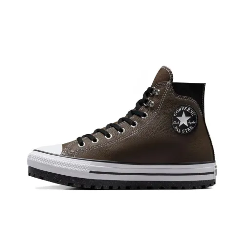 Converse Chuck Taylor All Star Водонепроницаемый И Износостойкий Высокий Топ Скейтборд Кроссовки Женские Коричневый