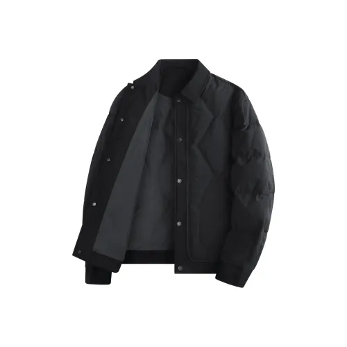 YULANGGONGWU Черный Мужской Пуховик