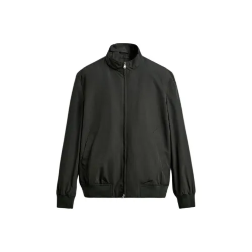 ZARA Темно-зеленый Мужской пуховик