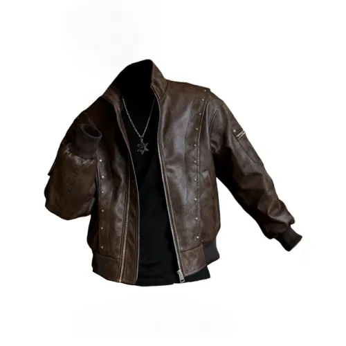 BANKONGSHAN Кожа Куртка Унисекс