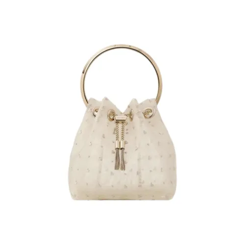 Jimmy Choo Ткань Одно плечо Сумка Женская Латте Светлое Золото