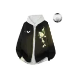 Черная подкладка и утолщенный + внутренний свитшот с серым цветком вереска