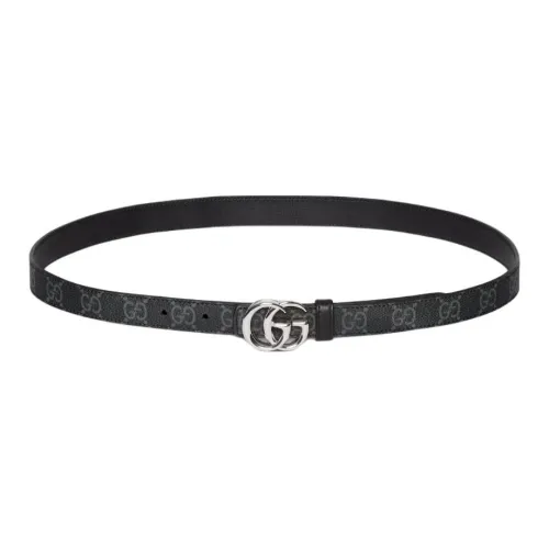 GUCCI GG Supreme Кожаные ремни Женские Черный Ширина корпуса 1,78 см