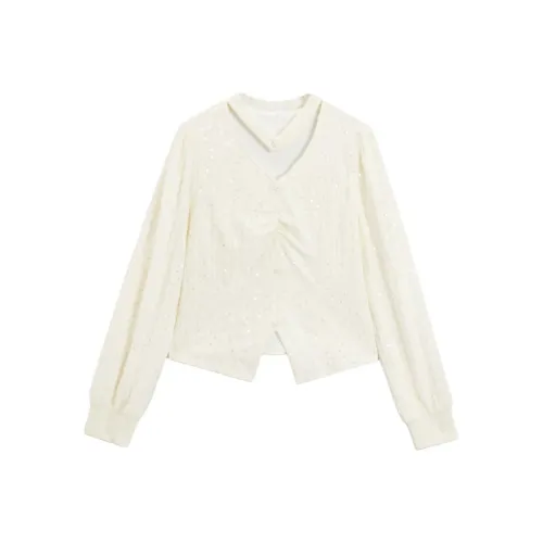 AIYIFU Абрикос Женские Рубашки