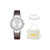 White Dial Leather Strap  
Белый циферблат, кожаный ремешок