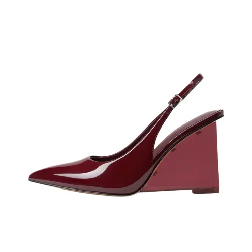 CHARLES KEITH Клин-каблук Высокие каблуки 8,8 см Женские Бургунди