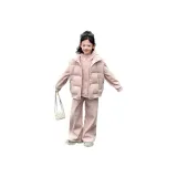 Розовый комплект из трех предметов [Розовый комплект + Розовый жилет]