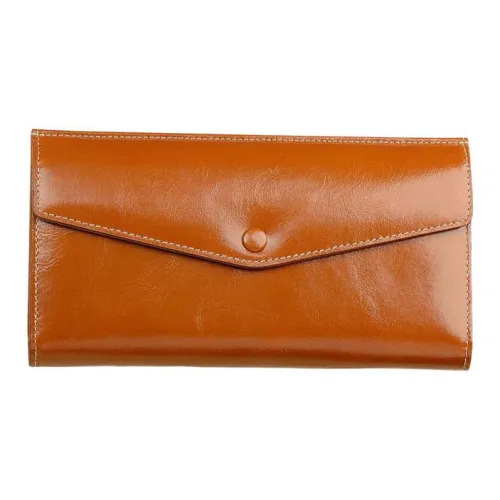 DIFENISE Кошелек из натуральной коровьей кожи женский коричневый темно-синий