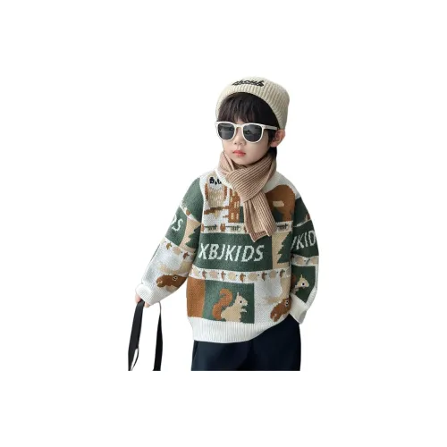 MUMUWU HOUSE Зеленый Детский Свитера